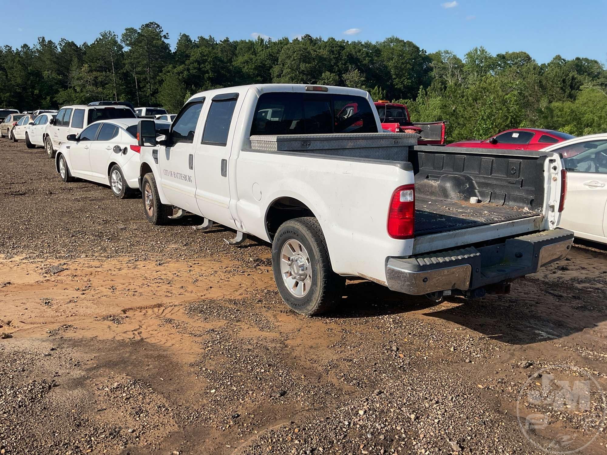 2008 FORD F-250 XLT SUPER DUTY VIN: 1FTSW20568EB30040 3/4 TON CREW CAB