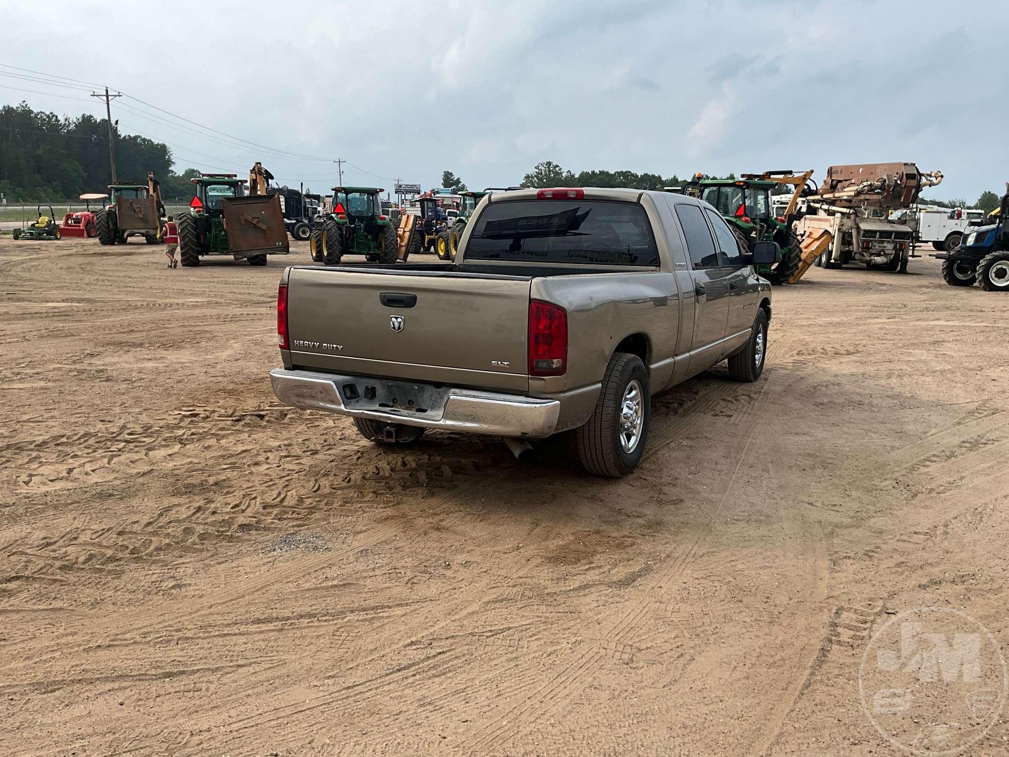 2006 DODGE RAM 2500 CREW CAB PICKUP VIN: 3D7KR29C96G180631