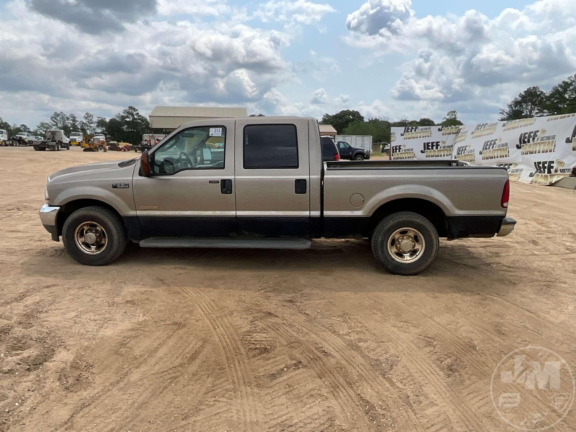 2004 FORD F-250 SUPER DUTY CREW CAB PICKUP VIN: 1FTNW20P94EB89396