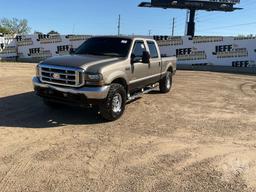 2003 FORD F-250 LARIAT SD CREW CAB 4X4 PICKUP VIN: 1FTNW21P53EC59912