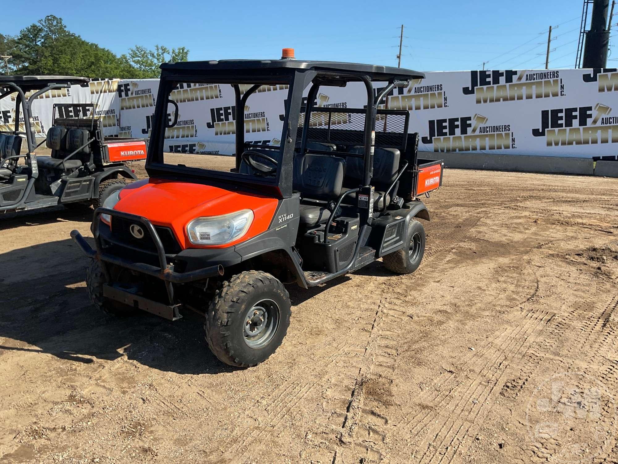 2018 KUBOTA RTV-X1140W-H SN: 19210