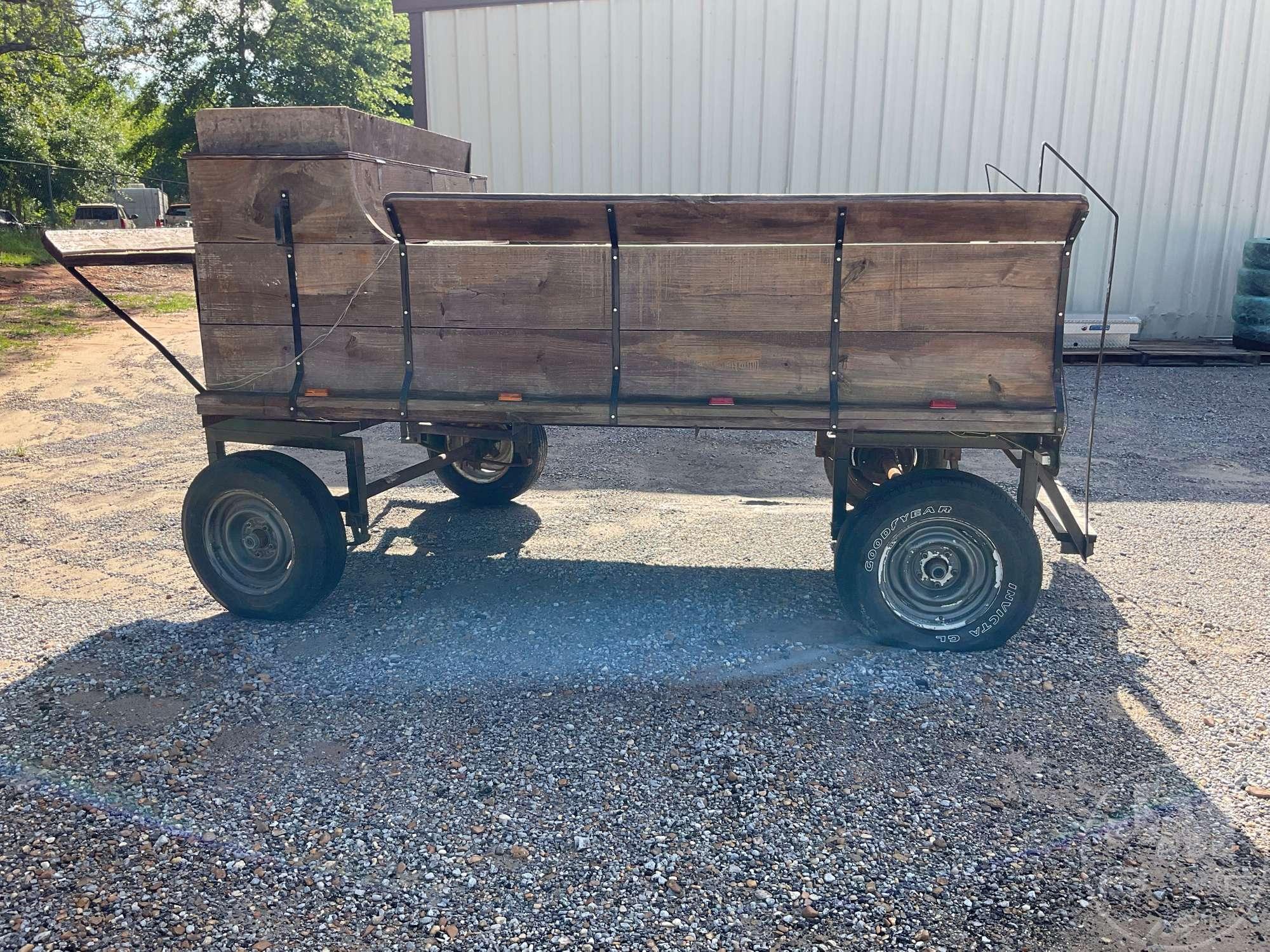 6’......6”...... X 10’...... HAY WAGON WITH SEATS, ELECTRIC BRAKES, CUSHIONS