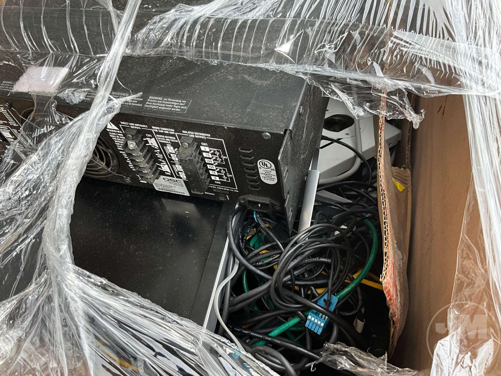 1 CRATE OF ARIOUS ELECTRONIC EQUIPMENT, EXTRON DIGTAL MATRIX SWITCHER,