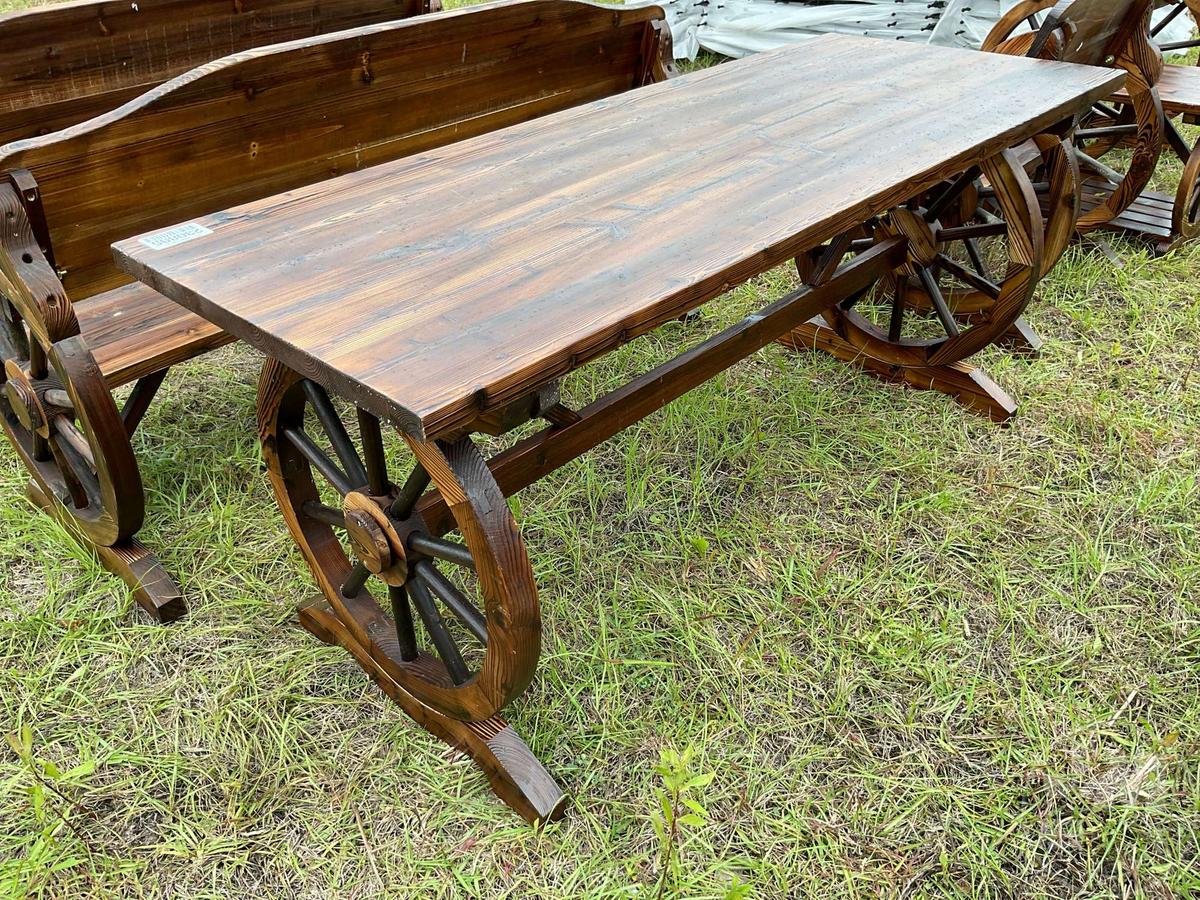 WAGON WHEEL COFFEE TABLE