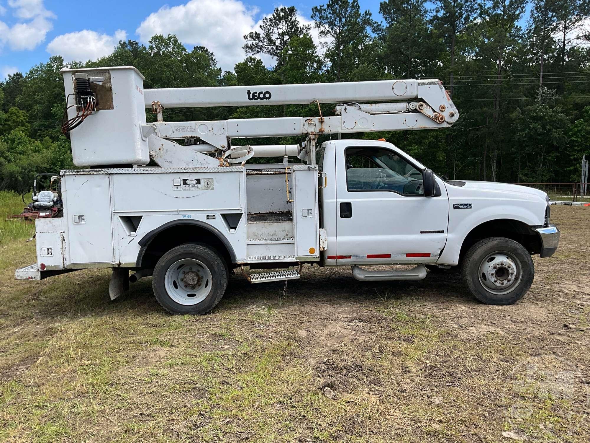 1999 FORD F-550 S/A BUCKET TRUCK G3-32IP-TBFS1 VIN: 1FDAF56F6XEC72007