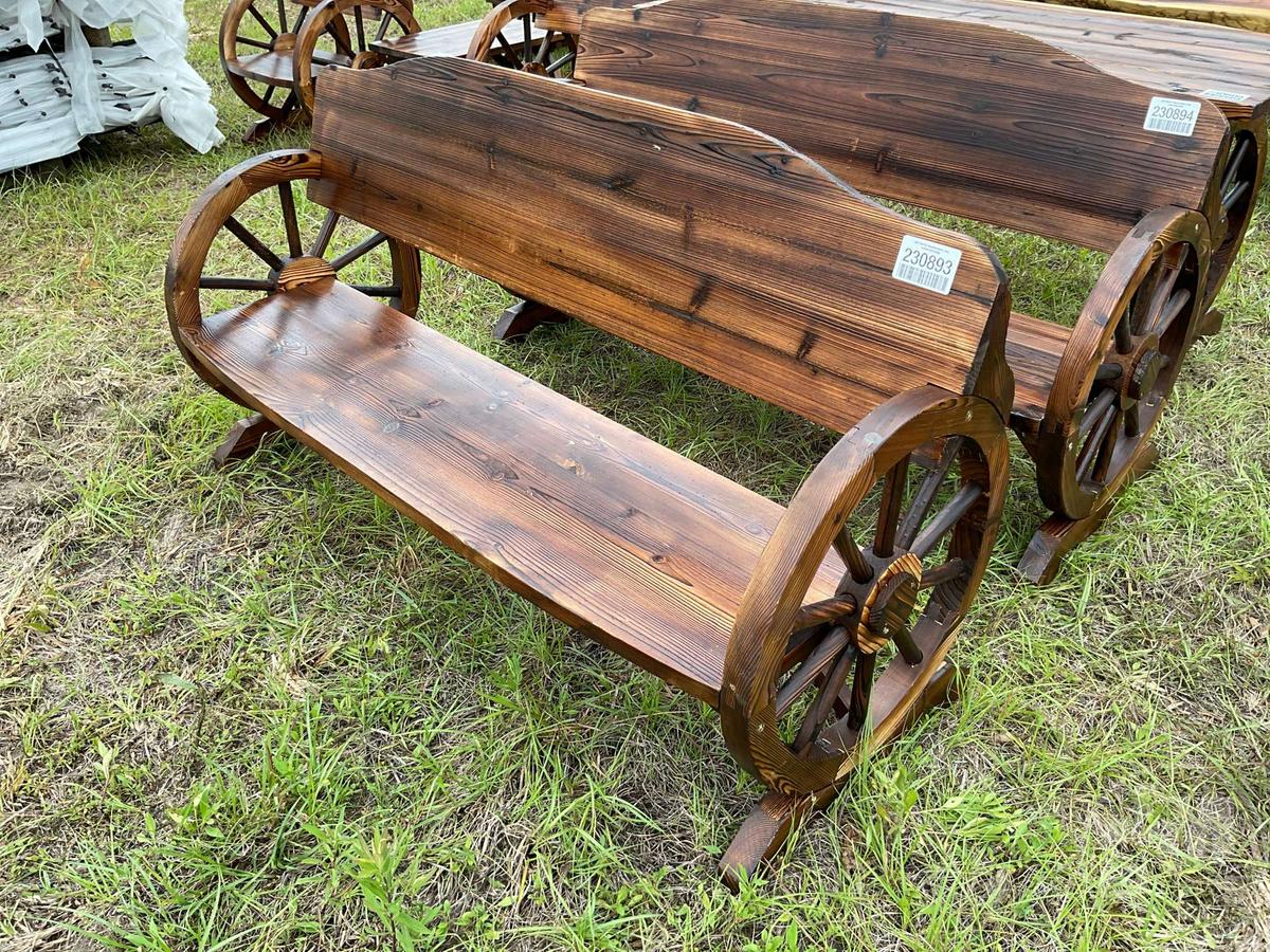 WAGON WHEEL BENCH