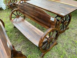 WAGON WHEEL BENCH