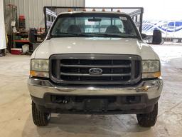 2004 FORD F-450 SINGLE AXLE REGULAR CAB FLATBED TRUCK VIN: 1FDXF46P84EC32178