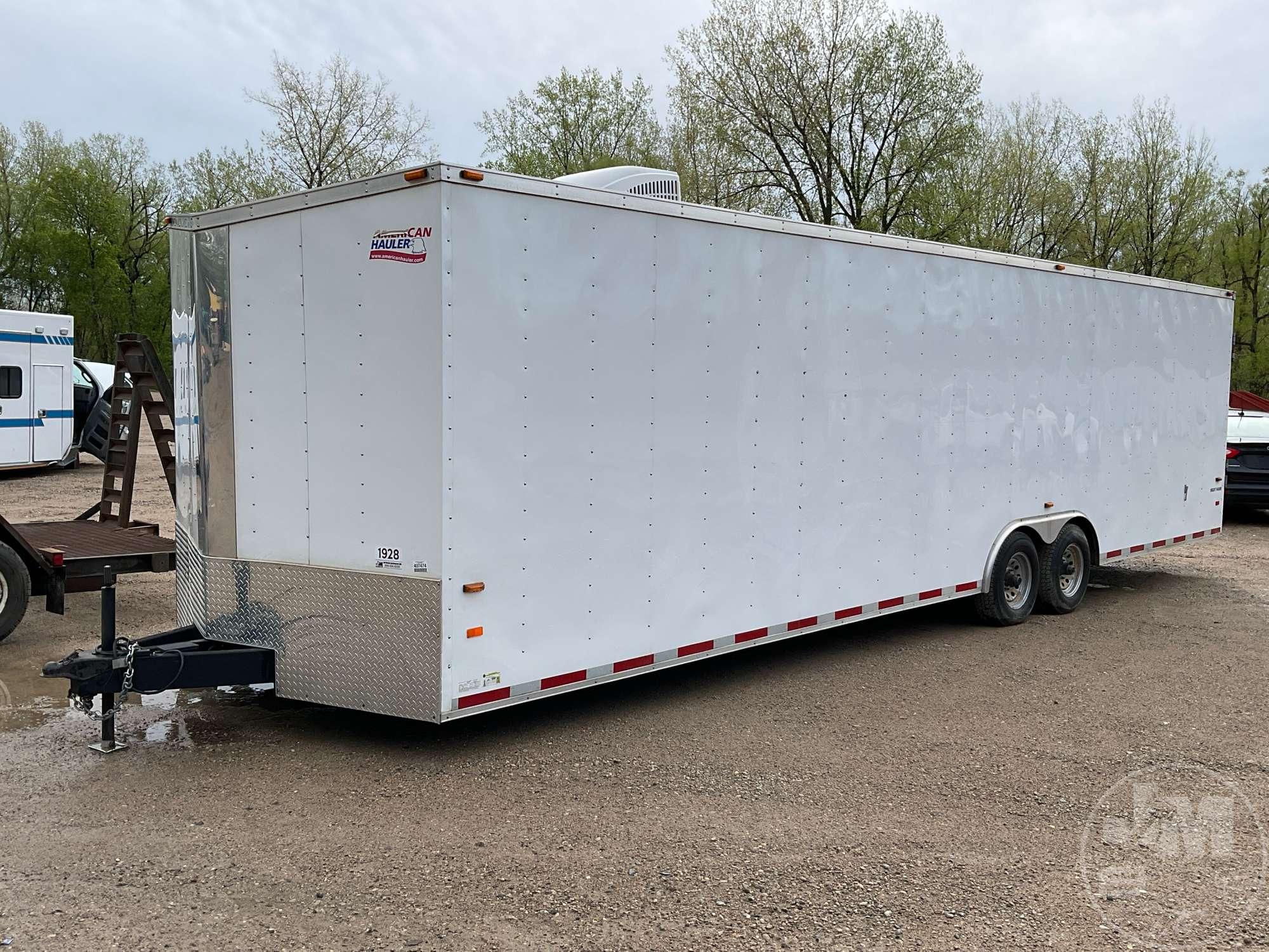 2015 AMERICAN HAULER INDUSTRIES ENCLOSED TRAILER 8'X30' VIN: 593200P29F1048890