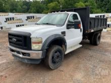 2008 FORD F-550 XL SUPER DUTY  SINGLE AXLE DUMP TRUCK VIN: 1FDAF56R68ED70353