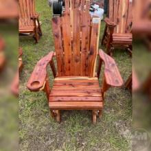 RED CEDAR GLIDING CHAIR