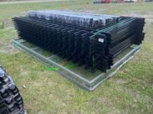 IRON FENCING, 20 PCS FENCE PANELS+21PCS POSTS W CONNECTORS, 10’......X7’......,