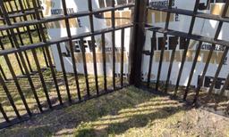 16' DRIVEWAY ENTRANCE GATES WITH TREE OF LIFE INLAY, POSTS,