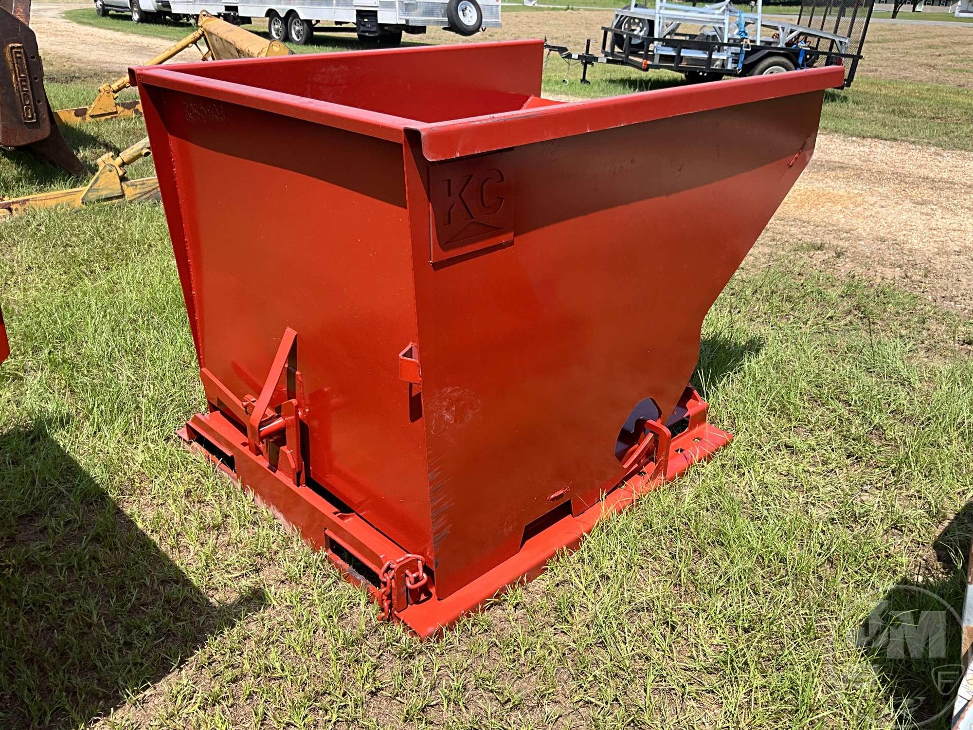 UNUSED KC STANDARD DUTY 2 CY CAPACITY DUMPING HOPPER B05D1103