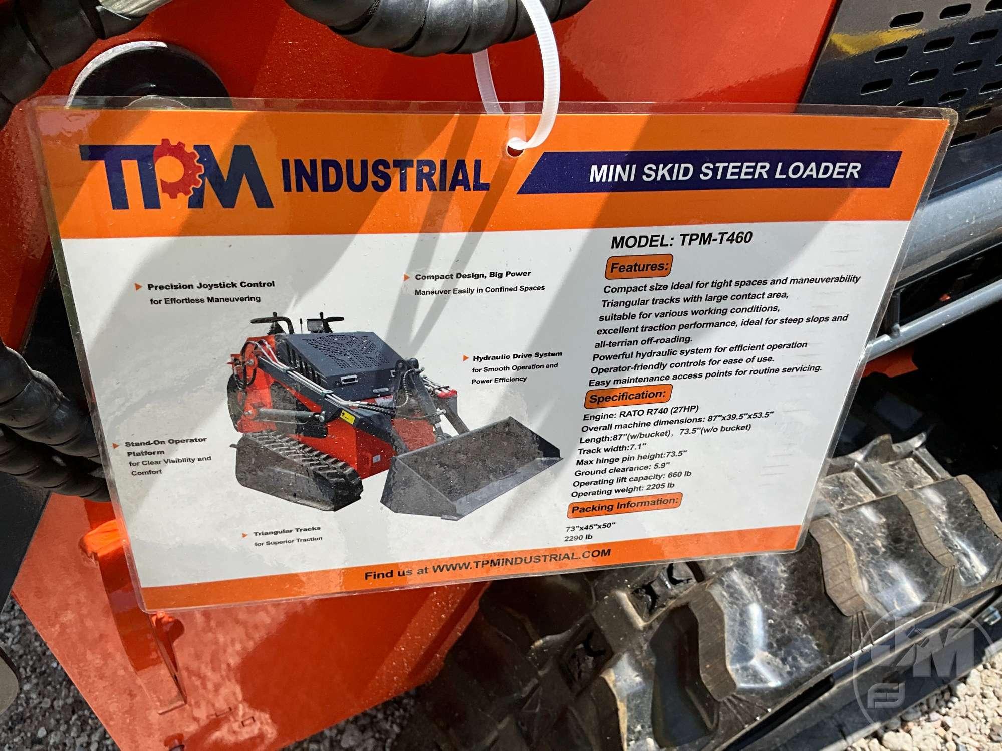 2024 TPM MODEL TPM-T460 STAND ON MULTI TERRAIN LOADER SN: T460240459