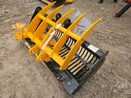 UNUSED 31 IN. SKELETON BUCKET, 19 IN. RAKE & RIPPER