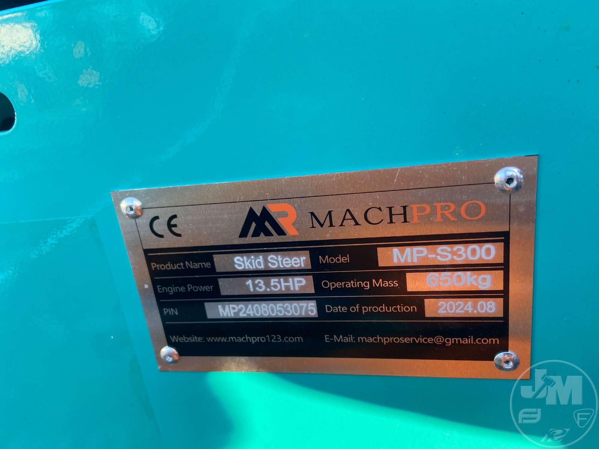 UNUSED 2024 MACHPRO MODEL MP-S300 MULTI TERRAIN LOADER SN: MP2408053075