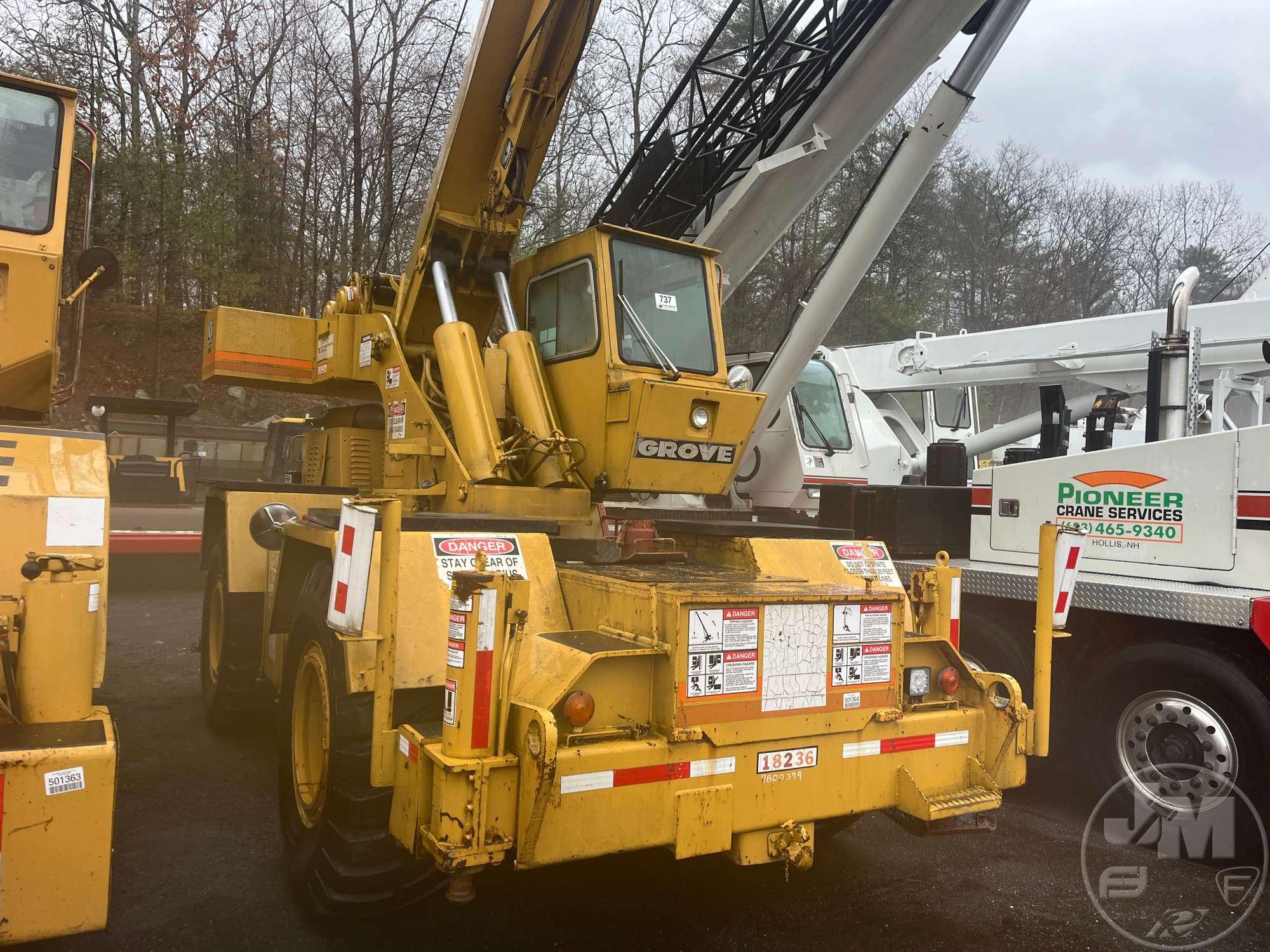 1981 GROVE RT522 ROUGH TERRAIN CRANE SN: 47493