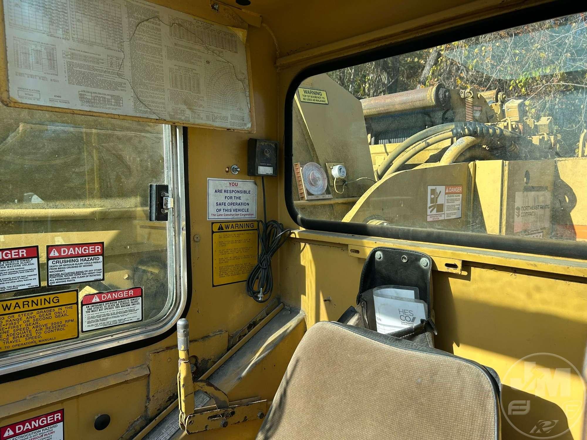 1981 GROVE RT522 ROUGH TERRAIN CRANE SN: 47493