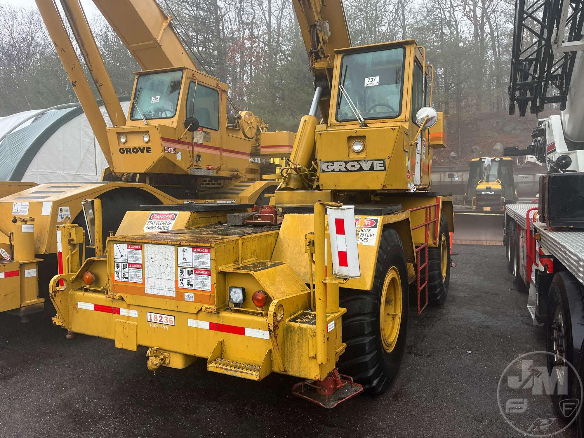 1981 GROVE RT522 ROUGH TERRAIN CRANE SN: 47493