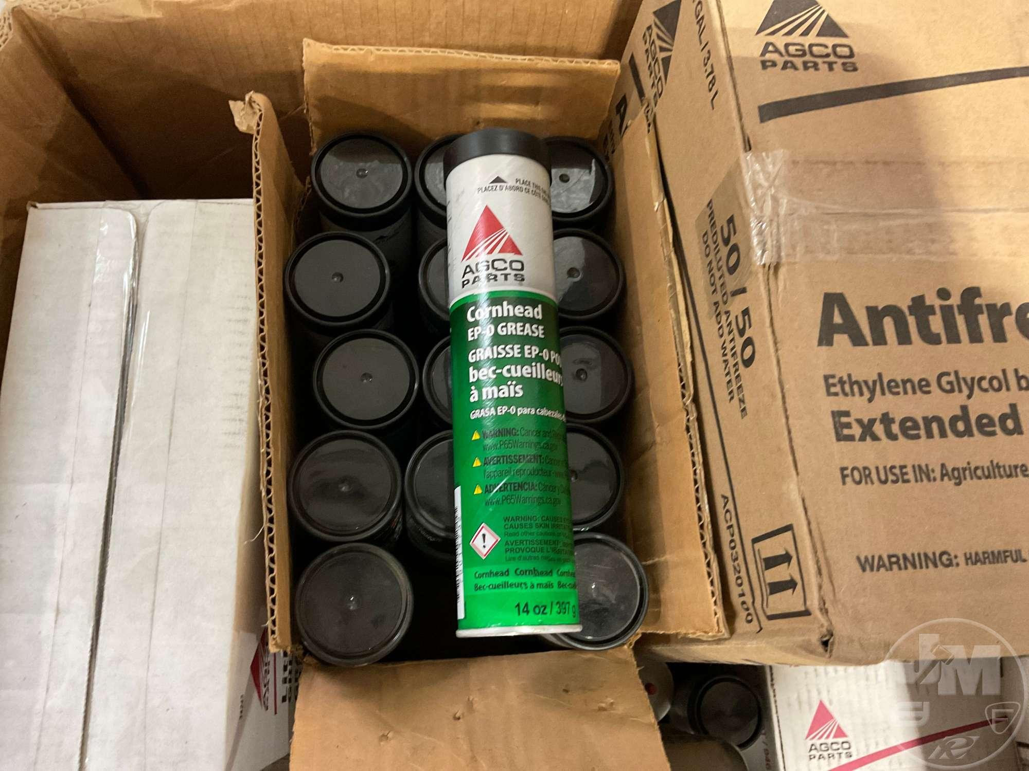 QUANTITY OF CORNHEAD GREESE, ANTIFREEZE, GEARBOX GREESE, 75W-140 SYNTHETIC GEAR LUBRICANT