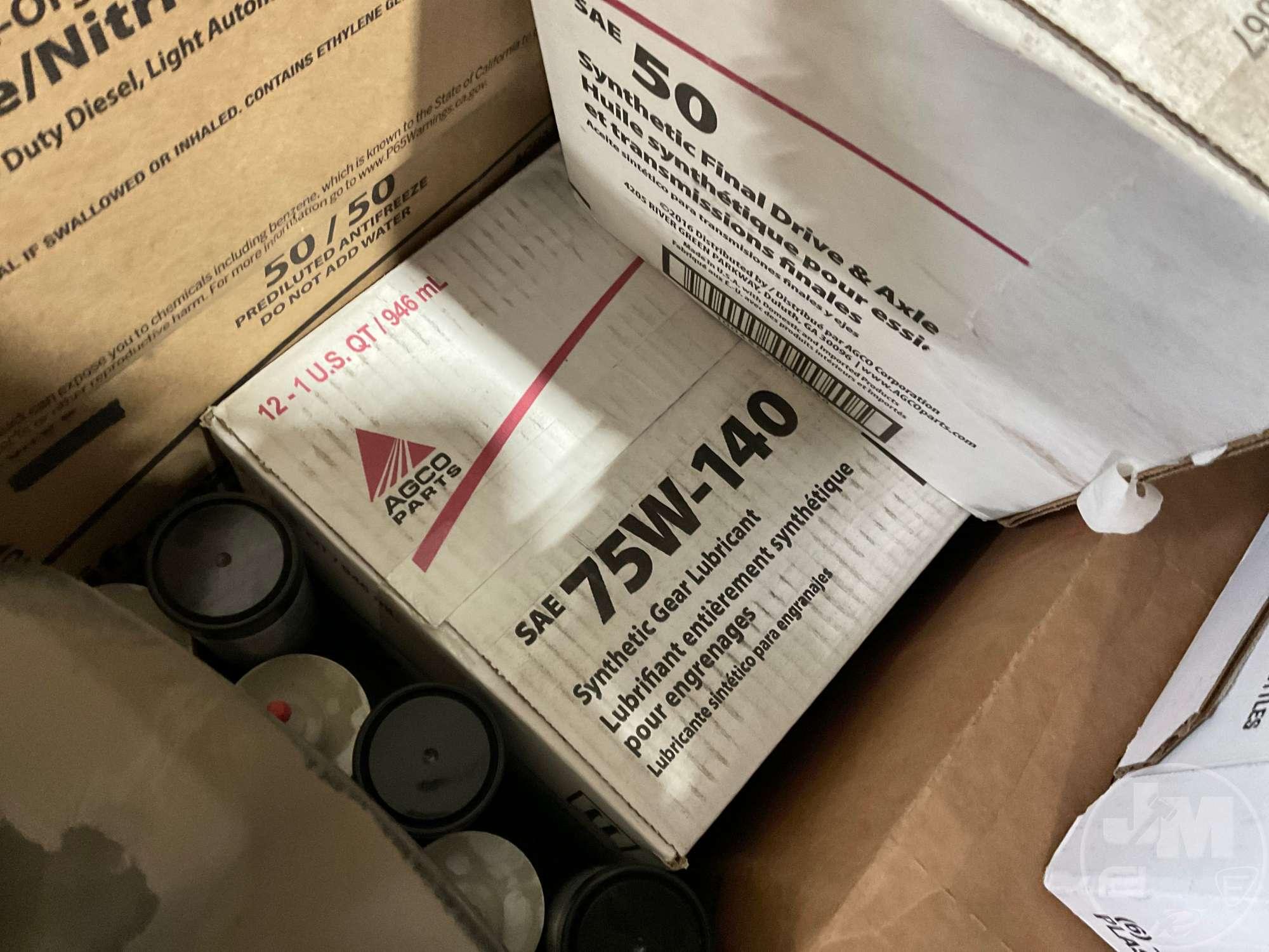 QUANTITY OF CORNHEAD GREESE, ANTIFREEZE, GEARBOX GREESE, 75W-140 SYNTHETIC GEAR LUBRICANT