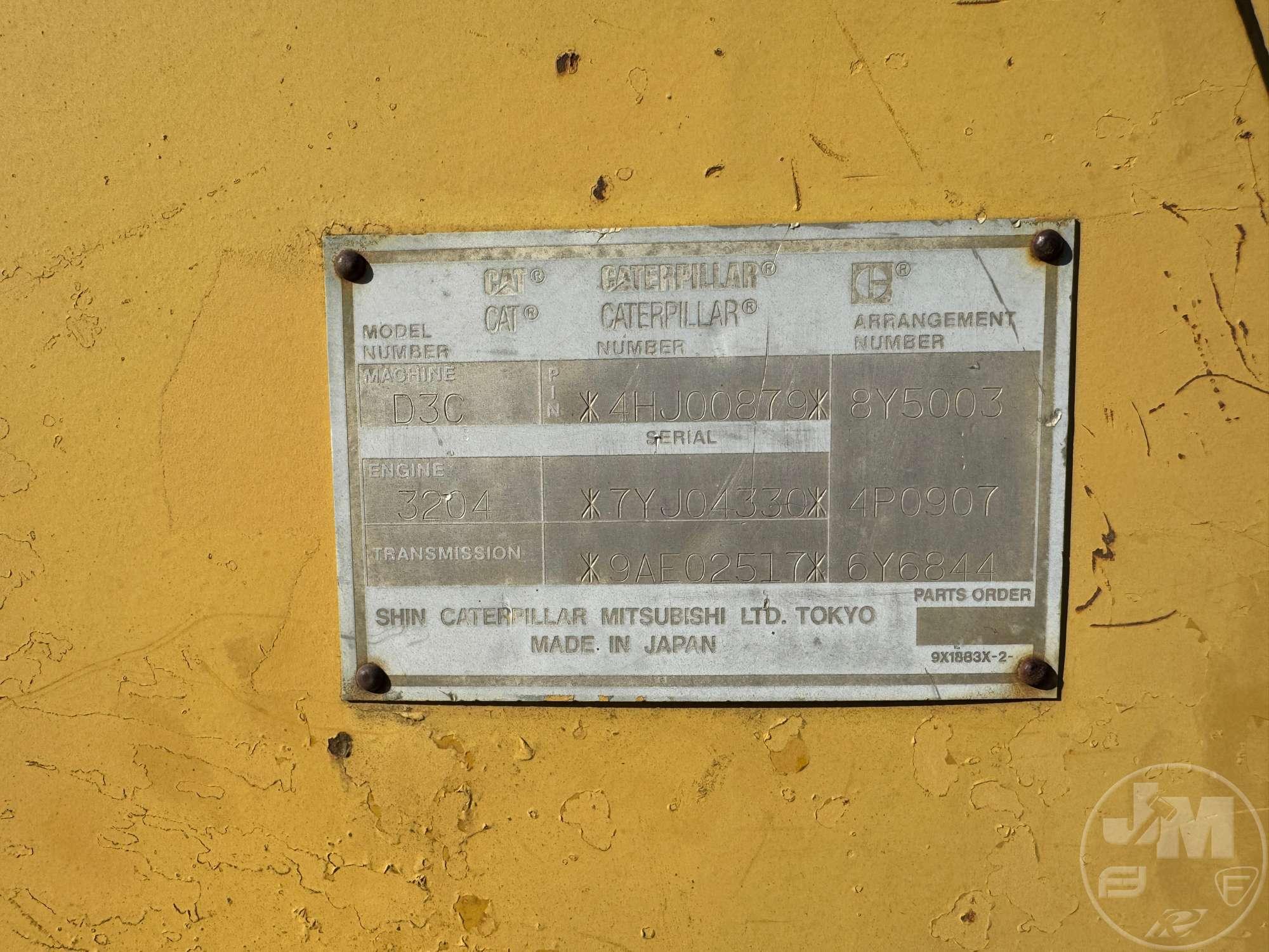 1993 CATERPILLAR D3C CRAWLER TRACTOR SN: 4HJ00879