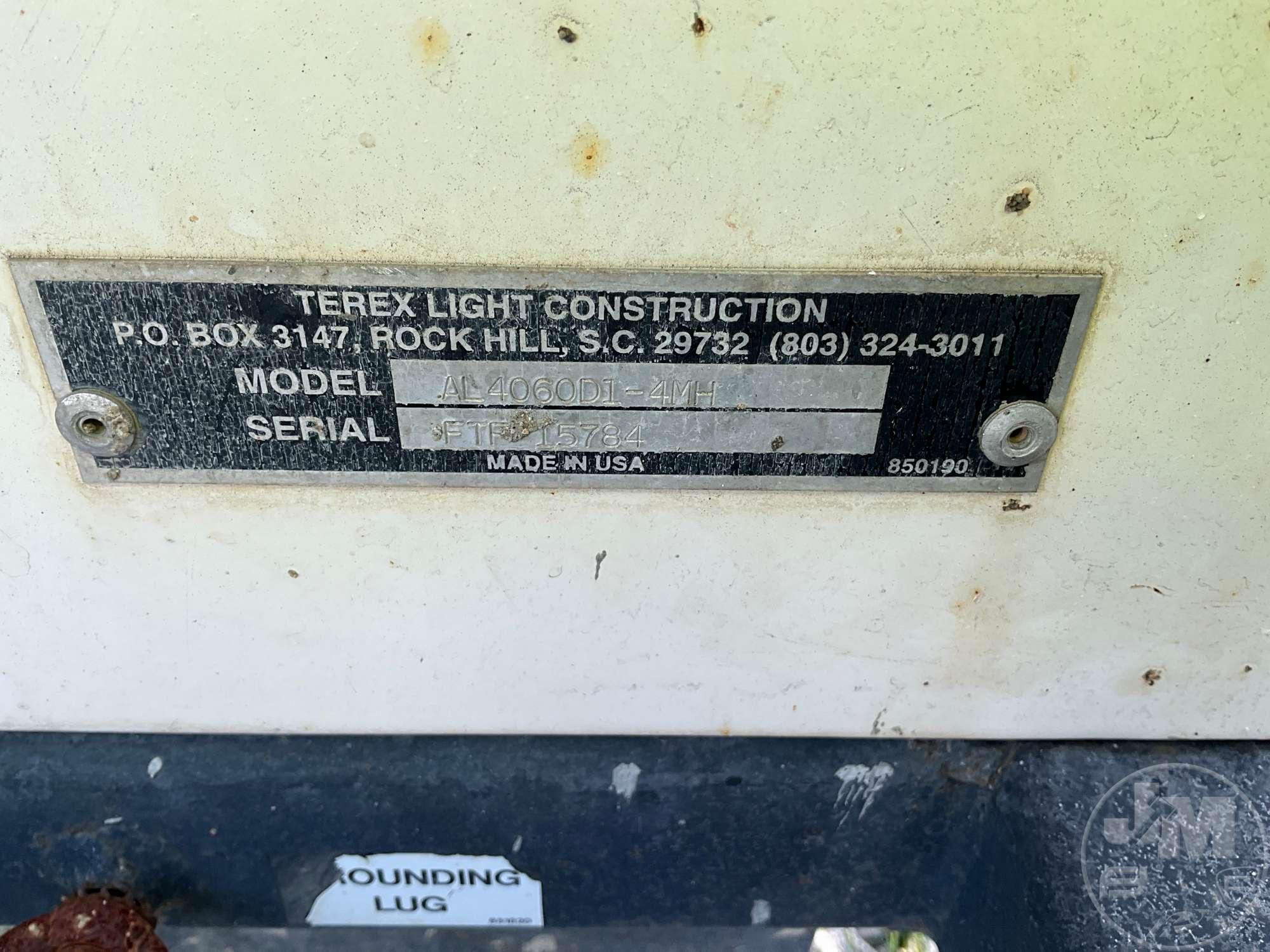 2005 TEREX AL4060D-4MH 4 BULB LIGHT TOWER SN: FTF-15784
