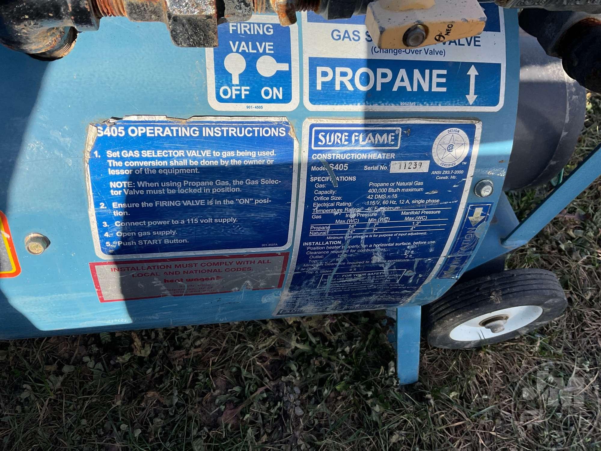 SURE FLAME S405 CONSTRUCTION HEATER