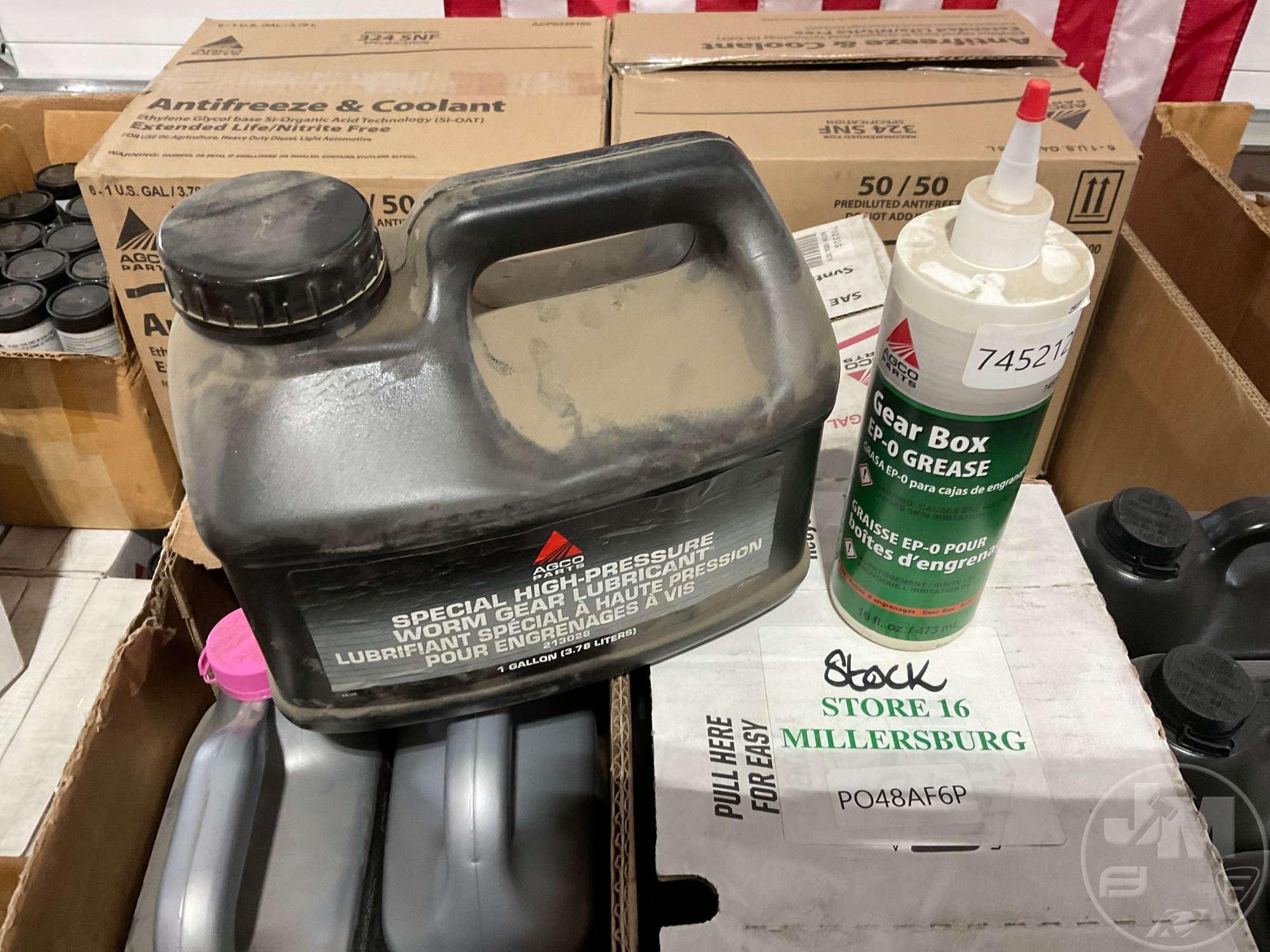 QUANTITY OF CORNHEAD GREESE, ANTIFREEZE, GEARBOX GREESE, 75W-140 SYNTHETIC GEAR LUBRICANT
