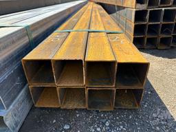 8PCS @24 FT 1 IN. 11 GAUGE 4 IN. SQUARE TUBING