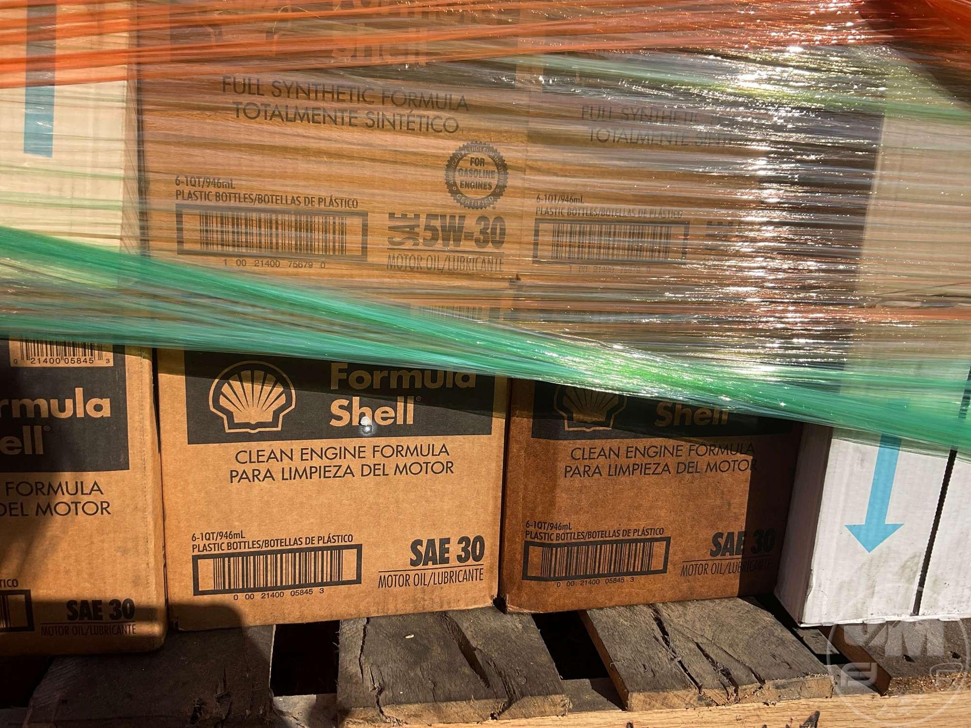 PALLET OF VARIOUS ENGINE OILS & COOLANTS