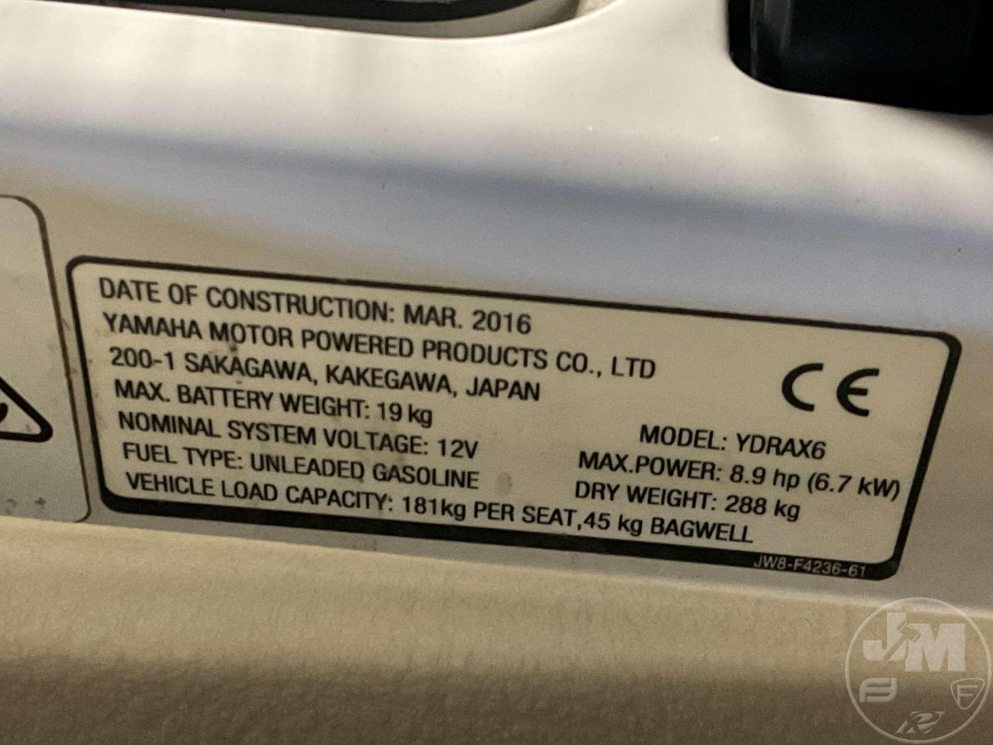 2016 YAMAHA JW8-610090