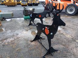 3/8" AR500 STEEL DEER SHOOTING TARGET W/ HEART FLAPPER