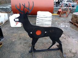 3/8" AR500 STEEL DEER SHOOTING TARGET W/ HEART FLAPPER