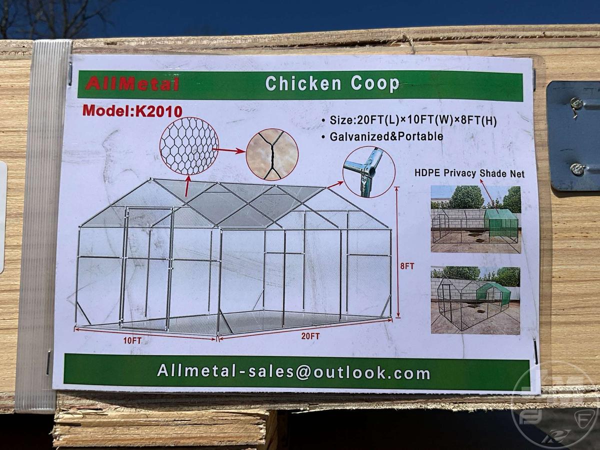 UNUSED 2024 ALLMETAL K2010 CHICKEN COOP
