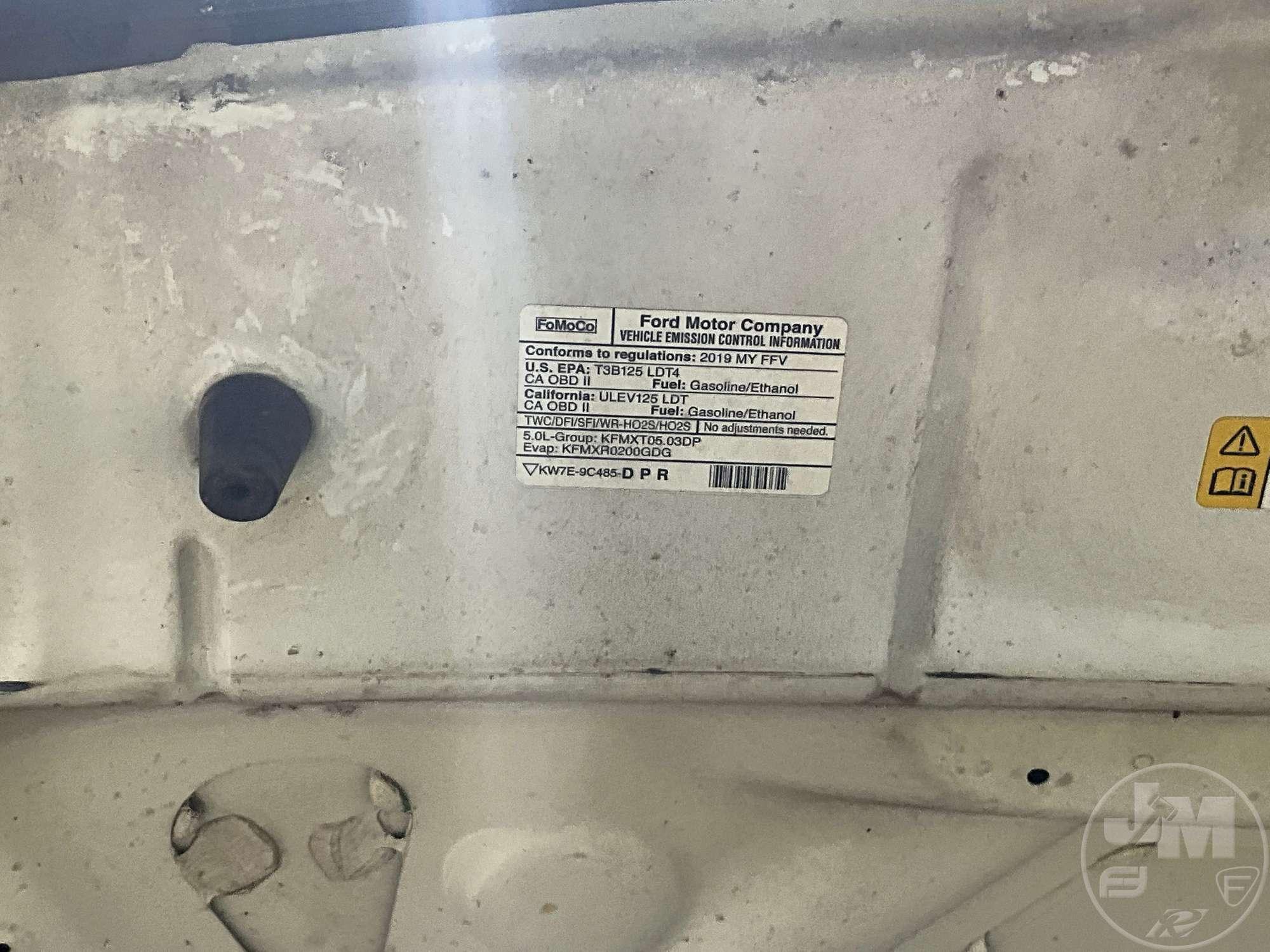 2019 FORD F-150 XL EXTENDED CAB 4X2 PICKUP VIN: 1FTEX1C55KKD85058