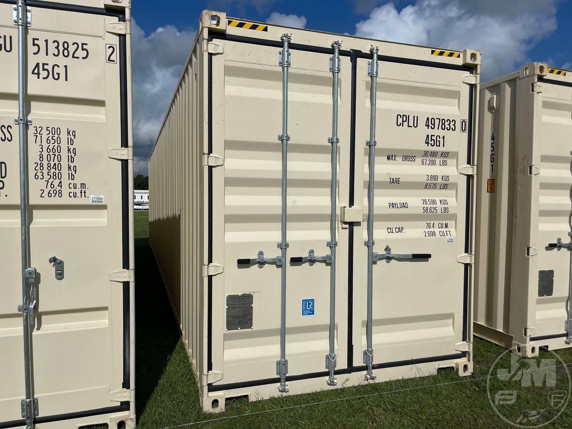 2022 SHANG HAI SHENGJI 40'  CONTAINER SN: CPLU4978330