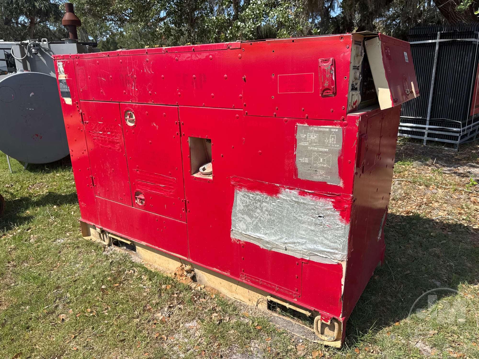 L3 MEP-806B 60 KW SKID MOUNTED GENERATOR HX64863