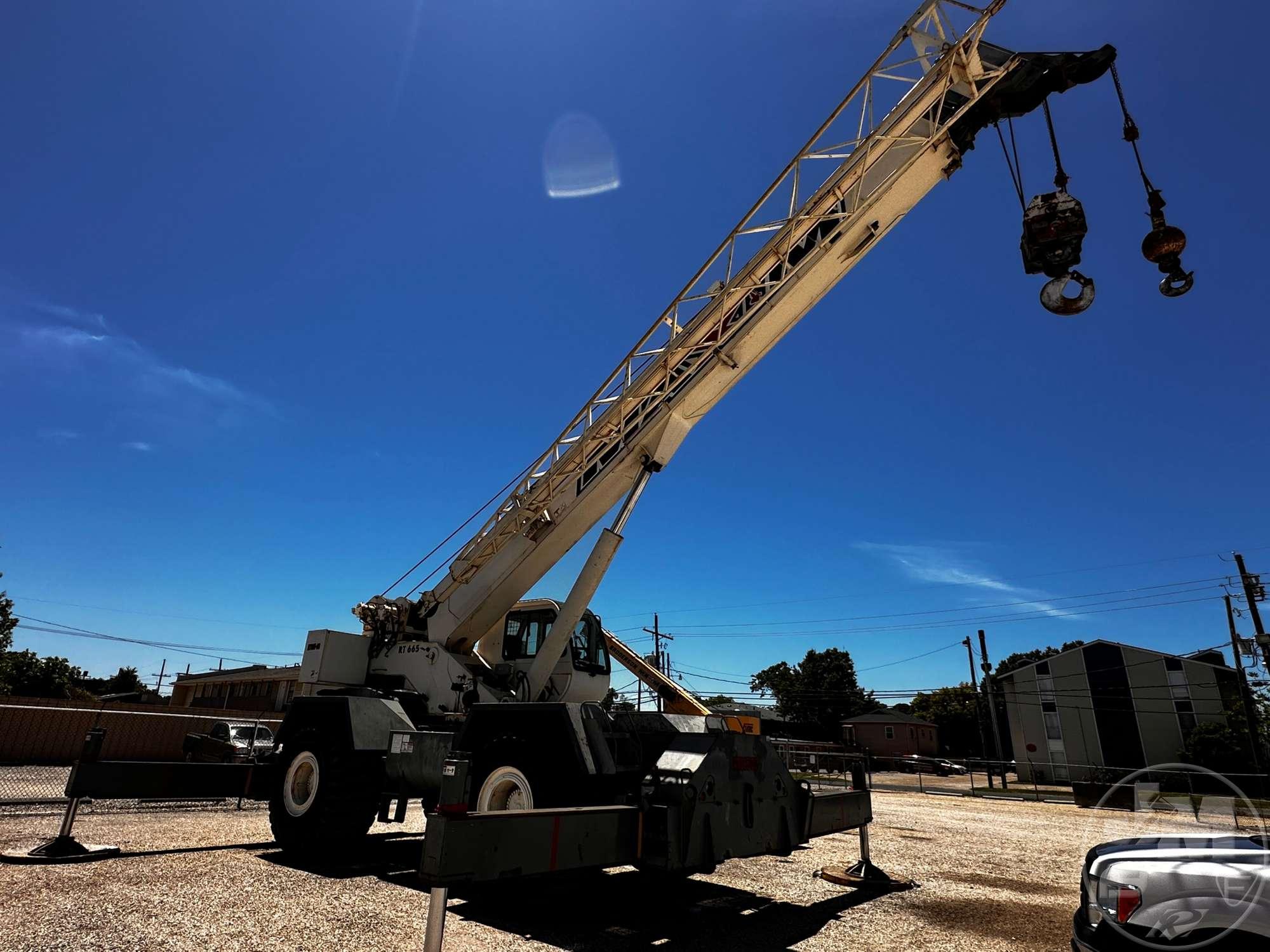2006 TEREX RT 665 ROUGH TERRAIN CRANE SN: 2006