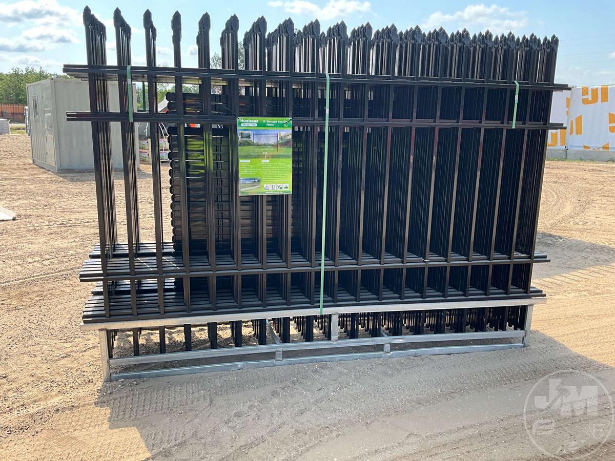 10’...... WROUGHT IRON SITE FENCE, 22 FENCE PANELS, 23 POSTS,