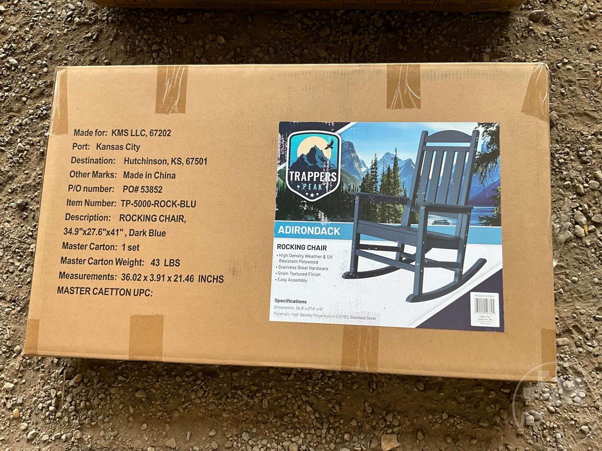 ADIRONDACK ROCKING CHAIR GRAY IN COLOR