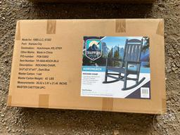 ADIRONDACK ROCKING CHAIR GRAY IN COLOR