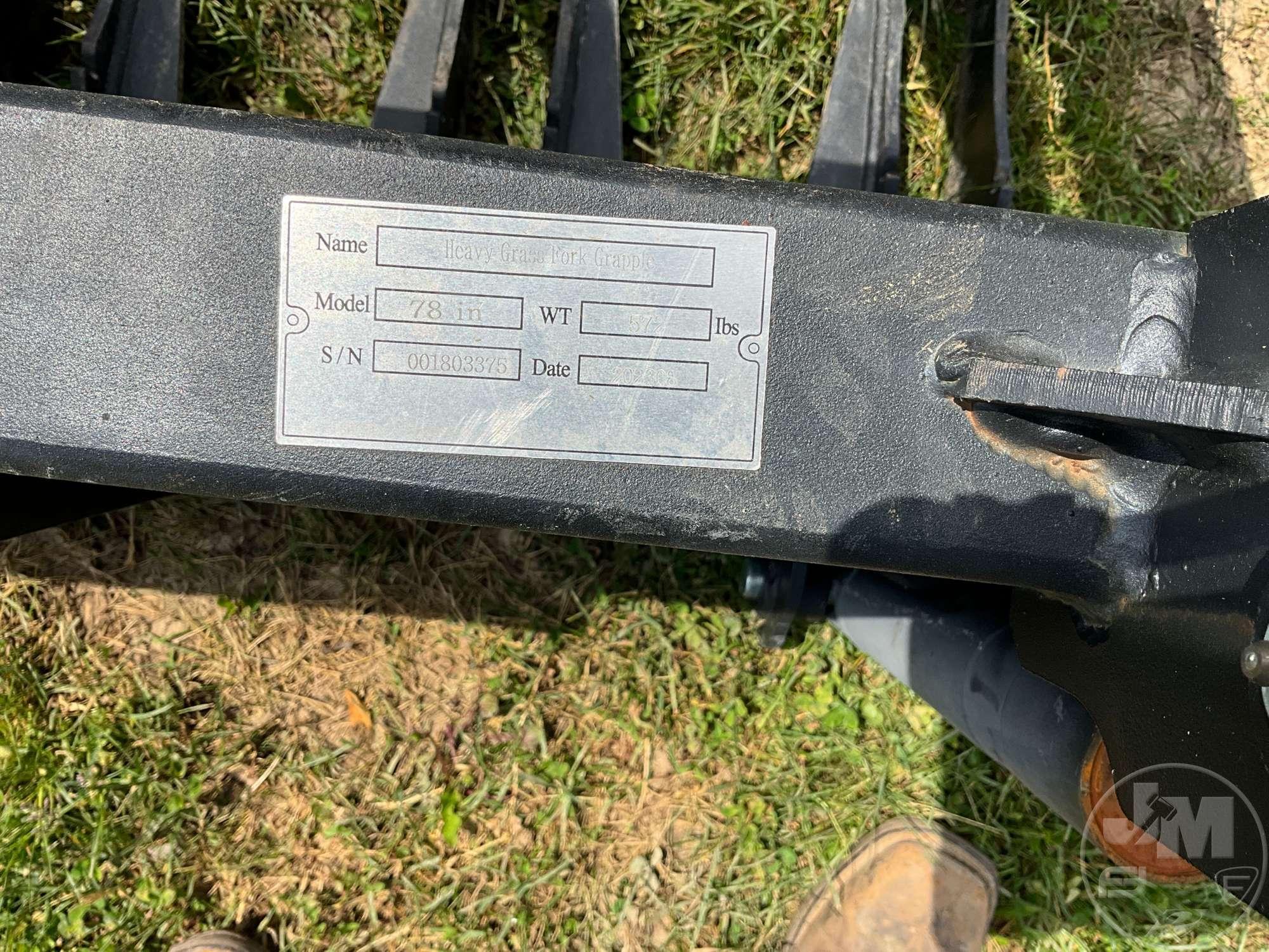 HEAVY GRASS FORK GRAPPLE 78 INCH SN: 001803375