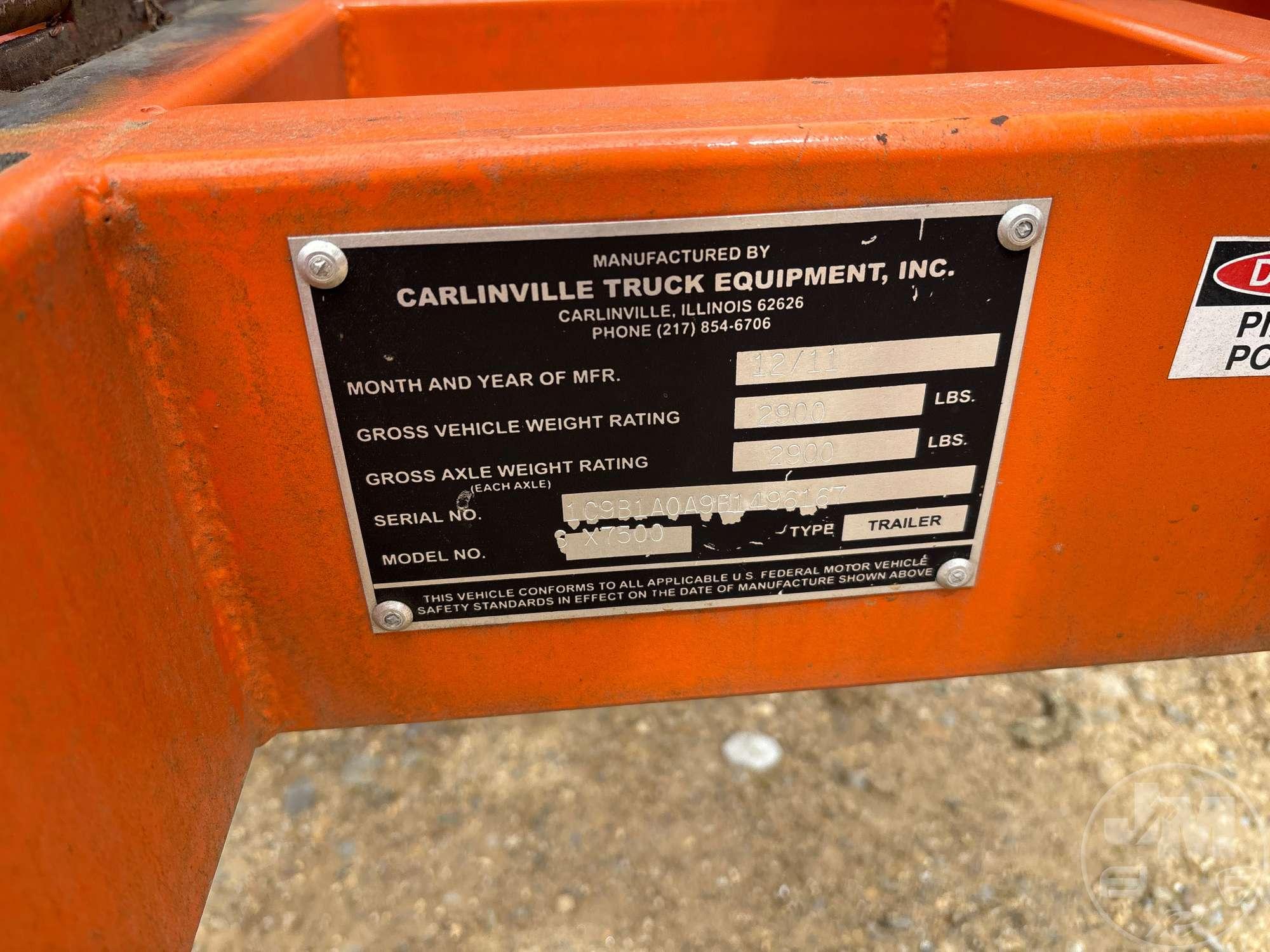 2011 CARLINVILLE SX7500 STOP LIGHTS SN: 1C9B1A9B1496167