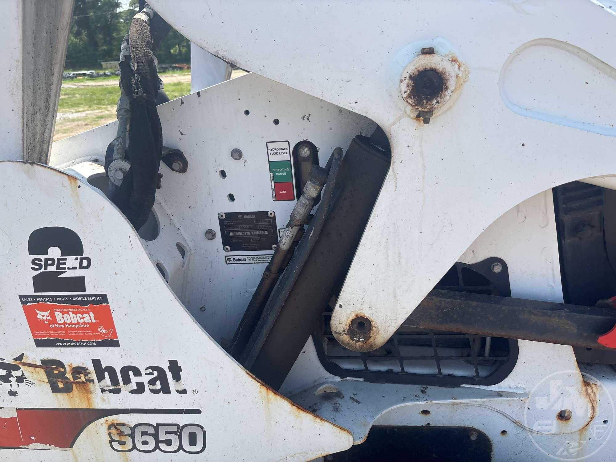 2018 BOBCAT S650 SKID STEER LOADER SN: ALJ823128