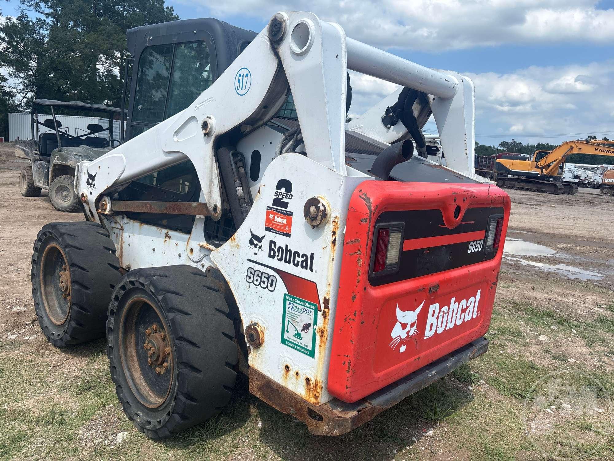 2018 BOBCAT S650 SKID STEER LOADER SN: ALJ823128