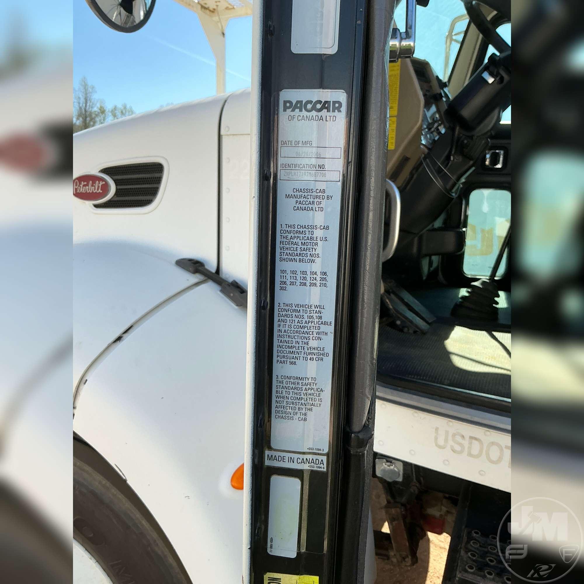 2007 PETERBILT BUCKET TRUCK LIFT-ALL L0M10-55-2MS VIN: 2NPLHZ7X97M687708