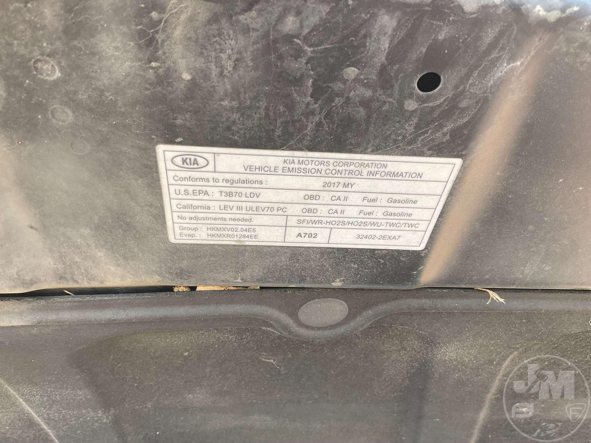 2017 KIA FORTE VIN: 3KPFK4A76HE015368