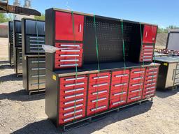 UNUSED 2025 10FT-40D-01B 40 DRAWER WORK BENCH